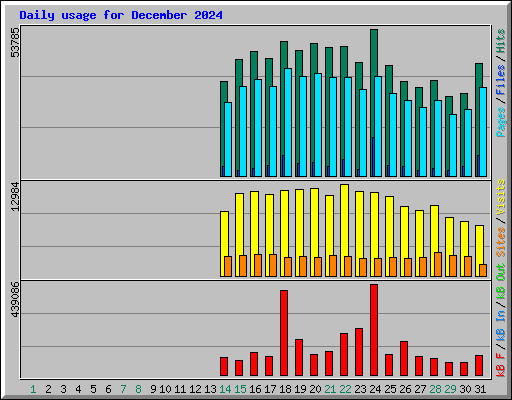 Daily usage for December 2024
